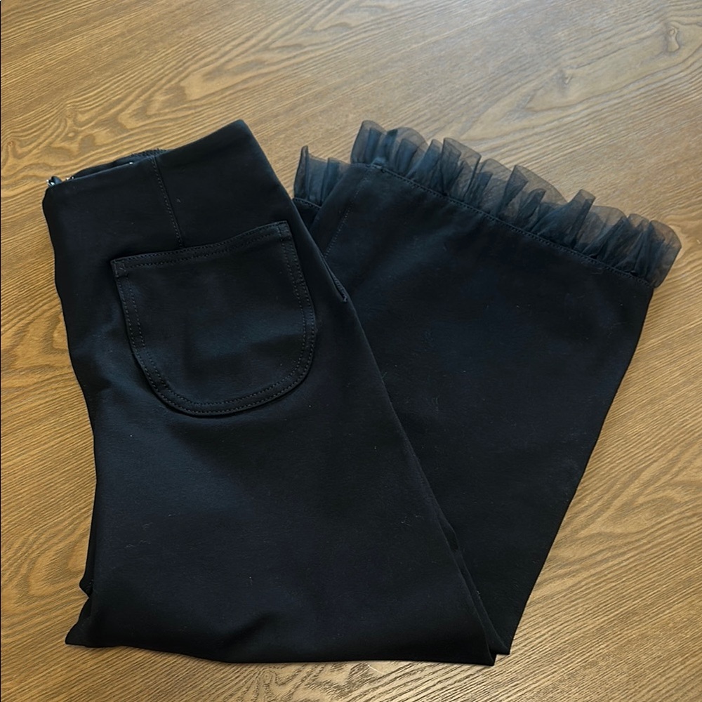 Maeve Colette Black High-Waist Zip Pants